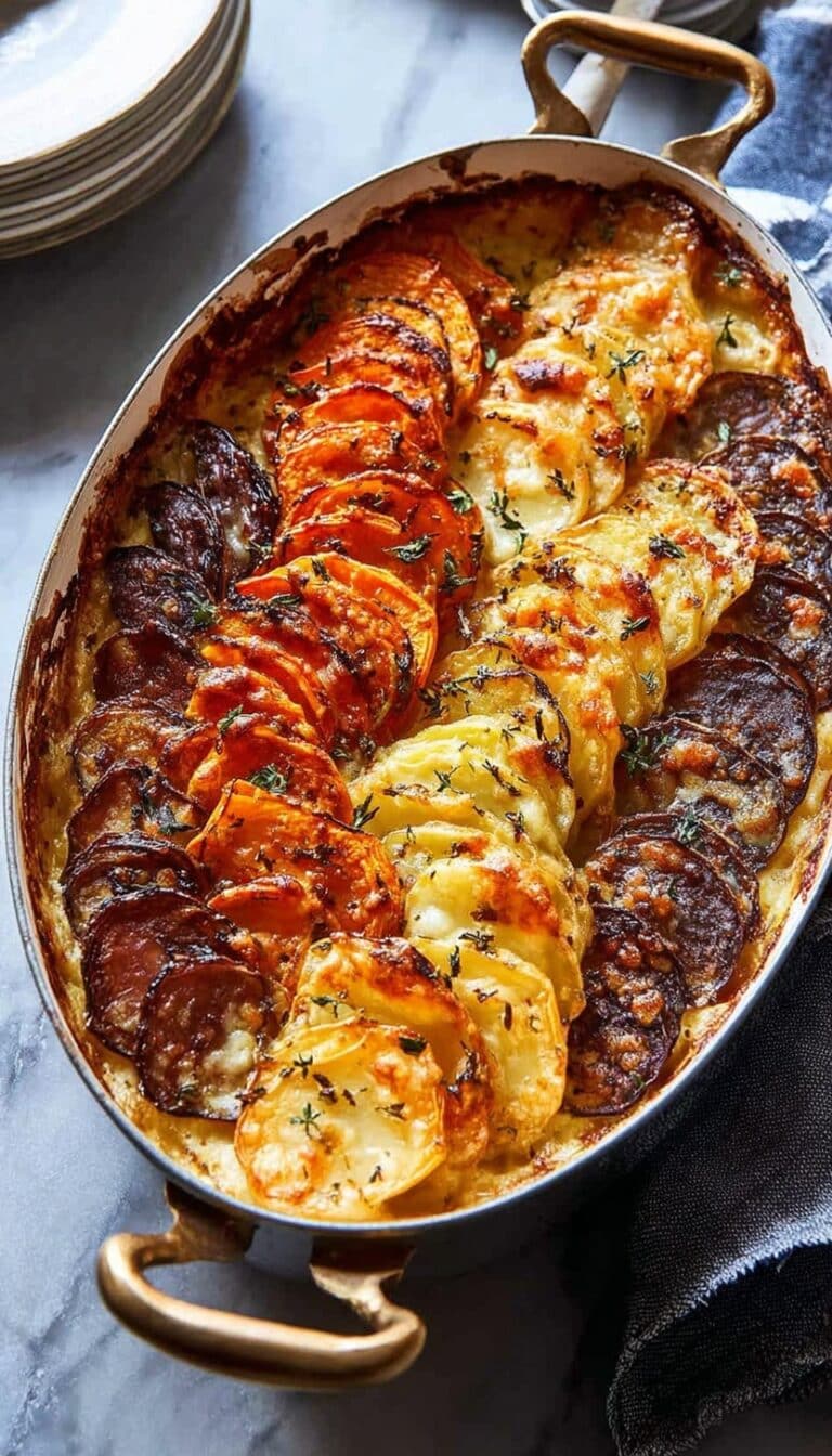 Cheesy Root Vegetable Gratin Recipe