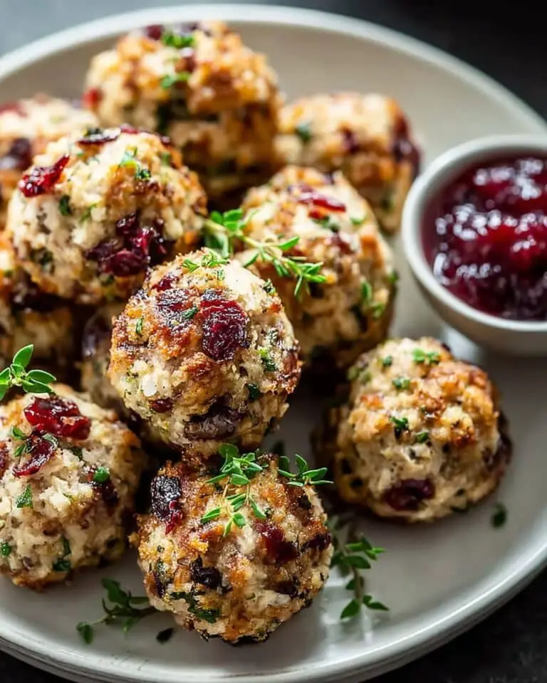 Irresistible Cranberry Turkey Stuffing Balls – A Festive Holiday Favorite Recipe