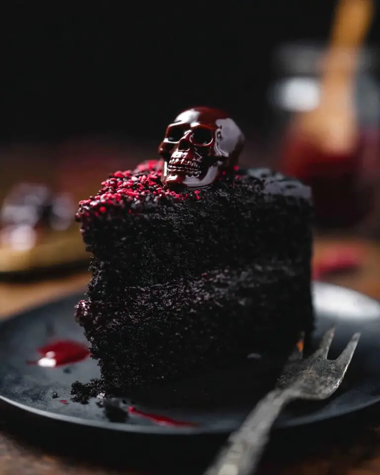 Spooky Black Velvet Halloween Cake Recipe