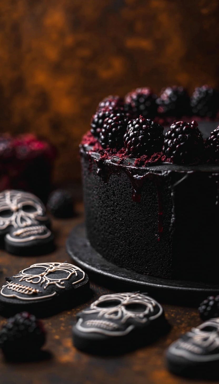 Spooky Black Velvet Halloween Cake Recipe - Recipe Image