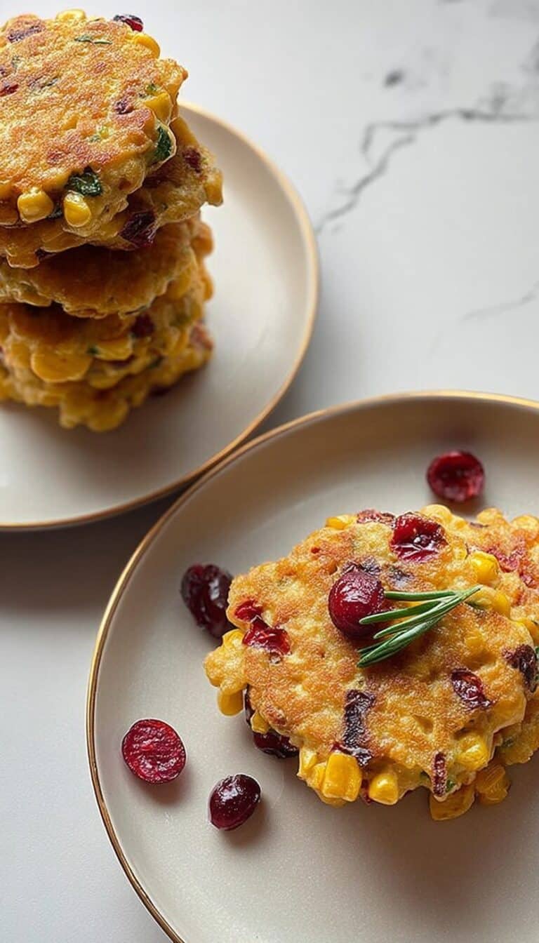 Cranberry & Rosemary Corn Fritters Recipe