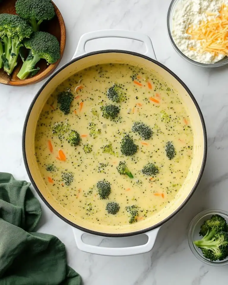 High Protein Broccoli Cheddar Soup Recipe
