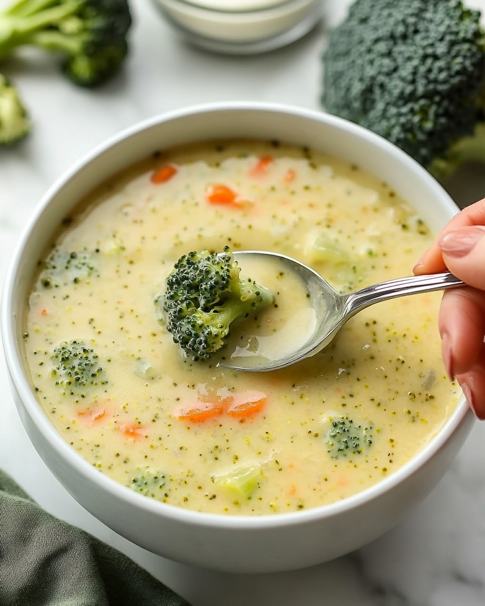 High Protein Broccoli Cheddar Soup Recipe - Recipe Image