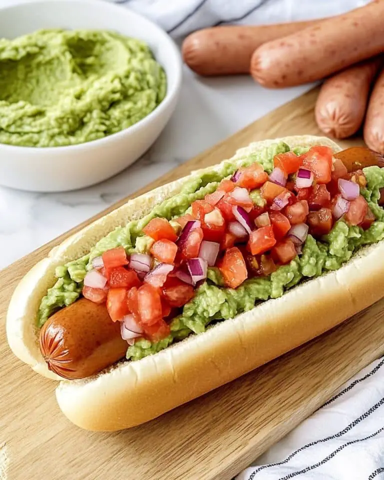 Completo Italiano: Gourmet Sausage Hot Dogs with Avocado and Tomato Recipe