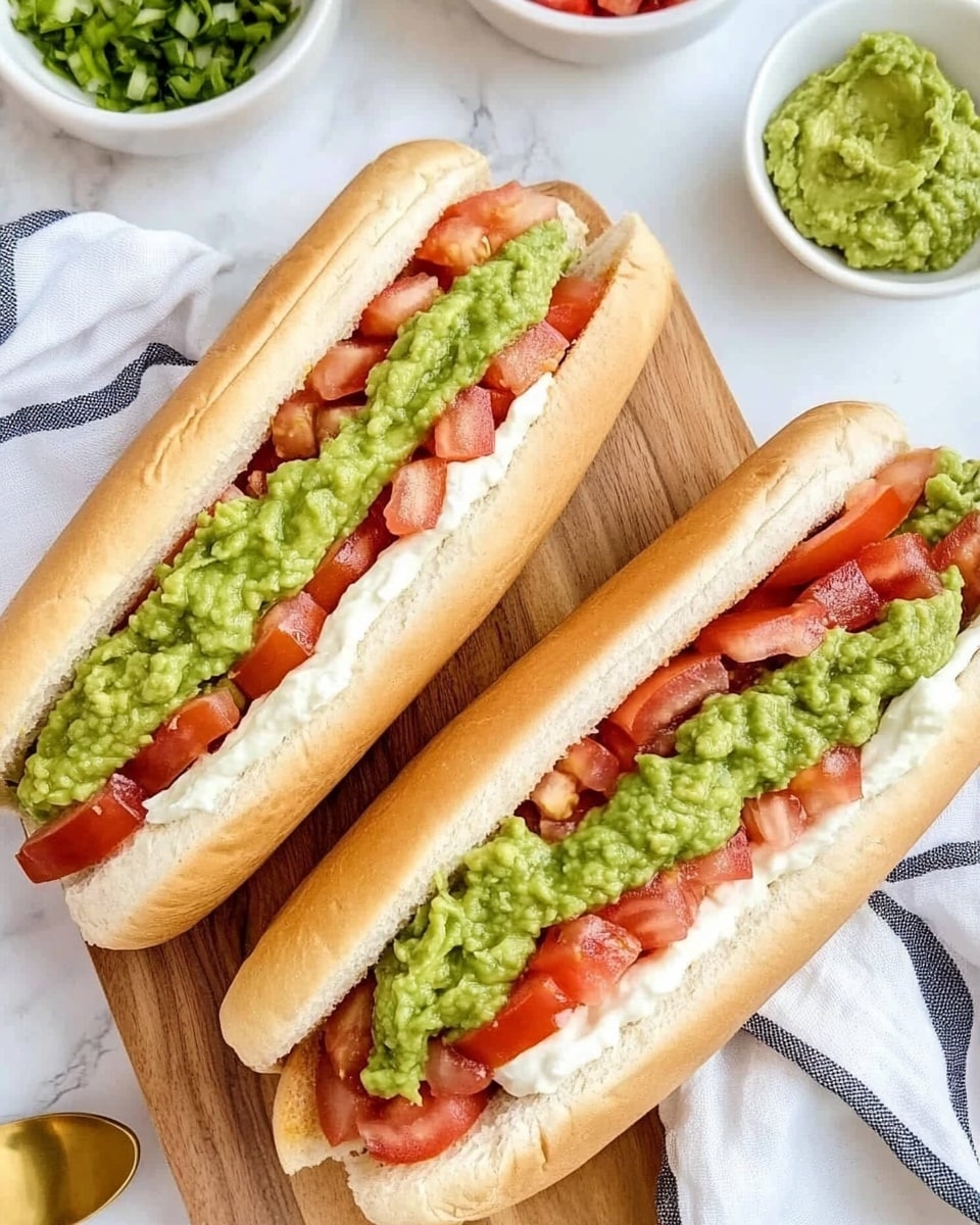 Completo Italiano: Gourmet Sausage Hot Dogs with Avocado and Tomato Recipe - Recipe Image