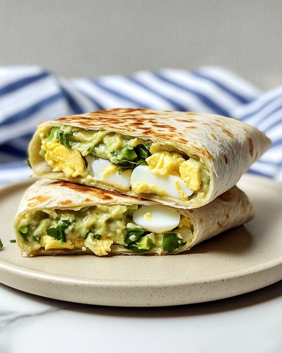 Chopped Egg Salad Wraps with Avocado and Spinach Recipe