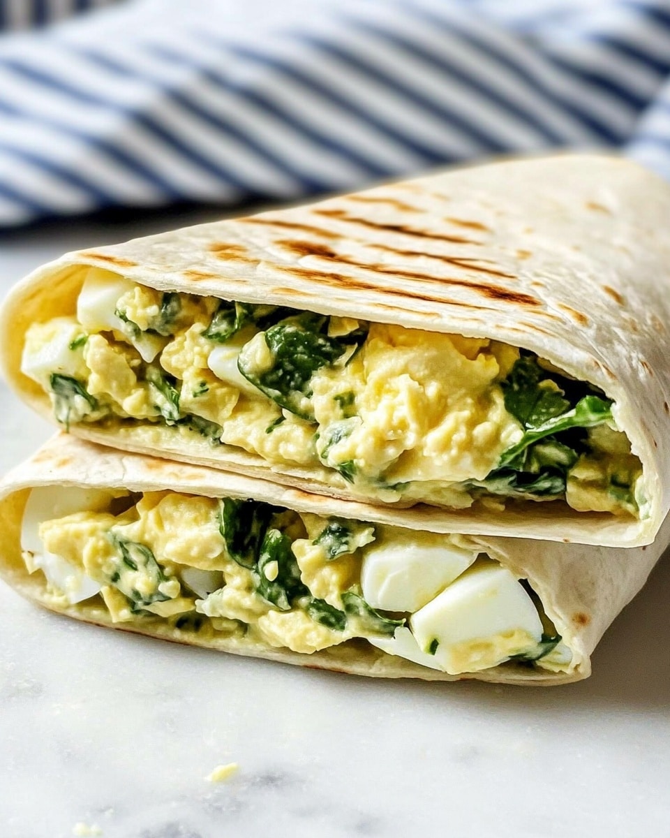 Chopped Egg Salad Wraps with Avocado and Spinach Recipe - Recipe Image