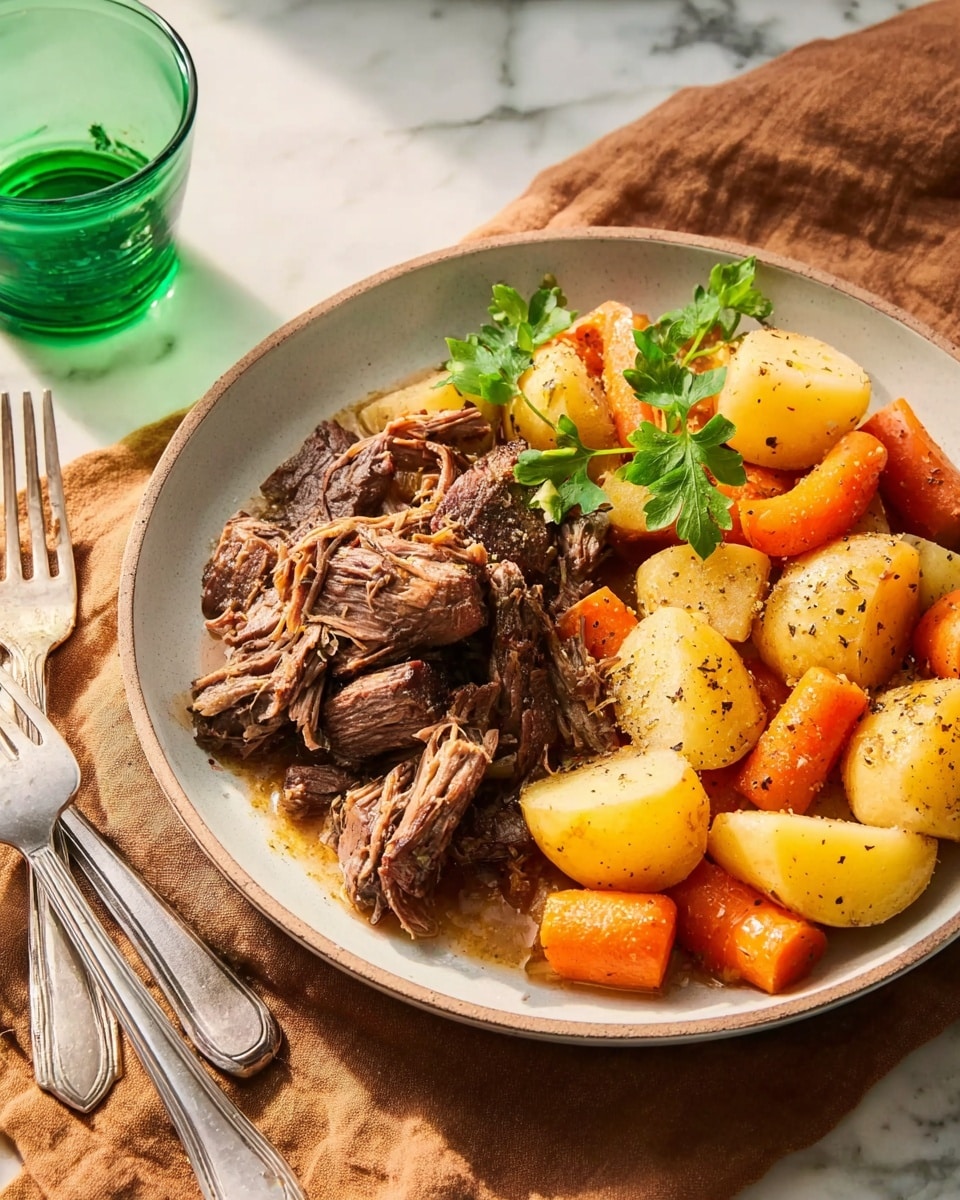 Easy Slow Cooker Pot Roast Recipe - Recipe Image