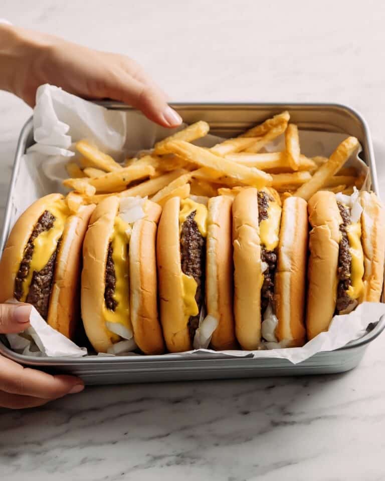 Buttery Onion Burger with American Cheese Recipe