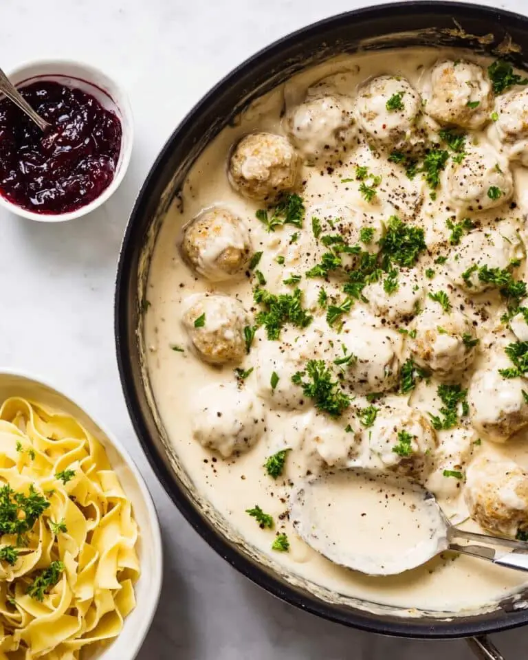 Swedish Meatballs with Classic Creamy Sauce Recipe