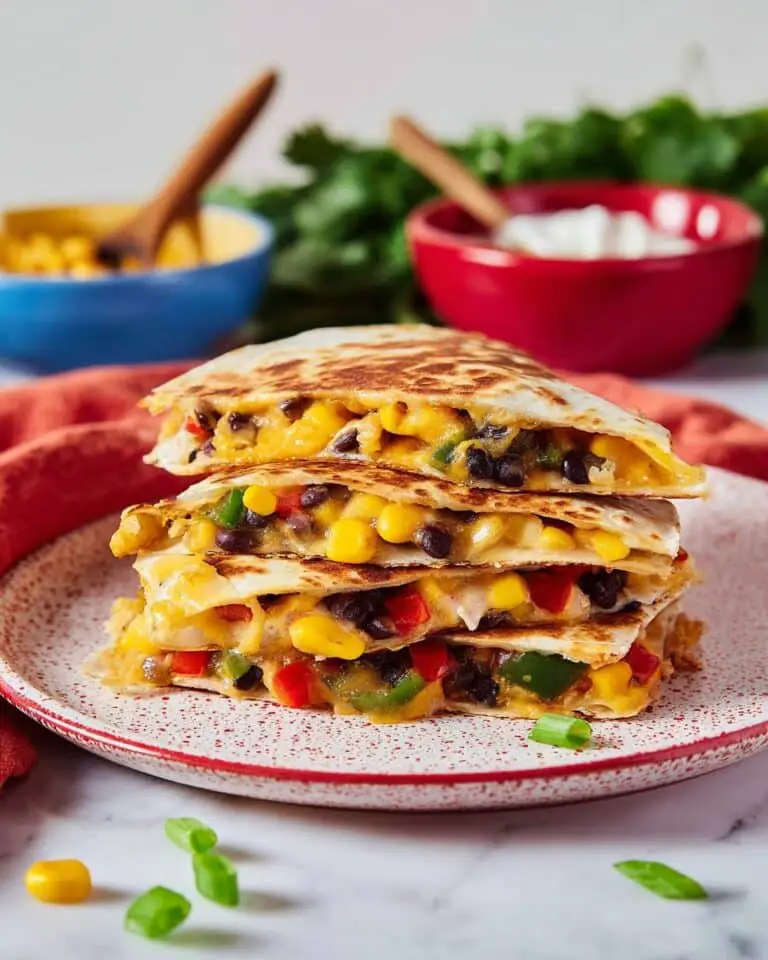 Cheddar and Monterey Jack Black Bean Quesadilla Recipe