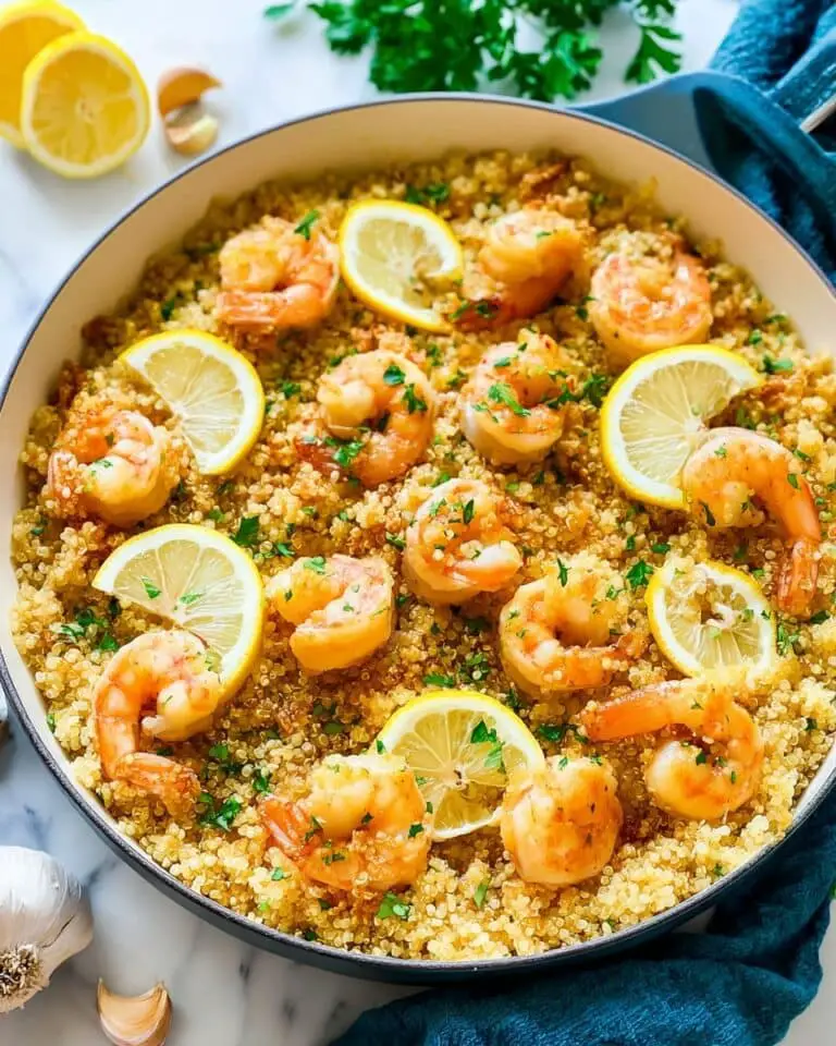 Healthy Garlic Shrimp with Quinoa Recipe