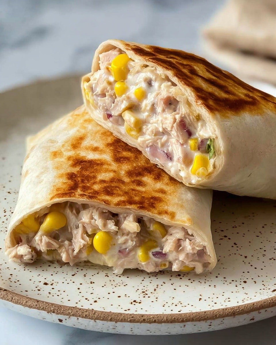 Healthy Tuna Melt Wrap Recipe - Recipe Image