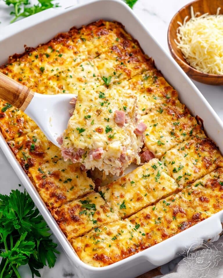 Chicken Cordon Bleu Casserole with Cauliflower and Swiss Cheese Recipe