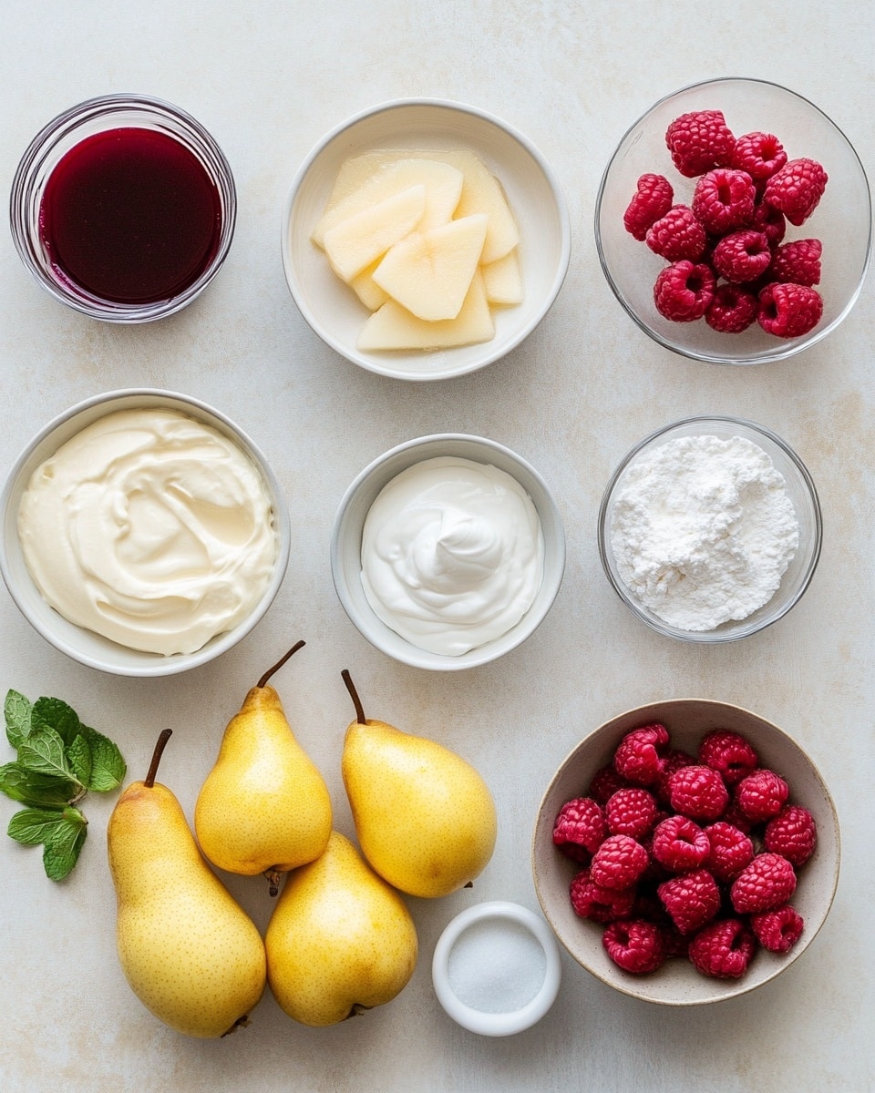 Christmas Trifle Delight with Pears, Raspberries, and Amaretto Recipe - Recipe Image