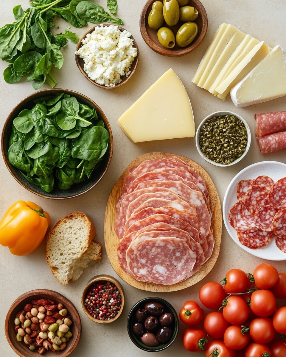 A large sandwich stacked in two layers, each layer made of thick, soft bread with small air holes and a golden crust. Between the bread layers, there are colorful fillings including green leafy vegetables, thin slices of white onions, bright red peppers, orange slices of cheese or carrot, and thin slices of light pink meat. The sandwich is shown on a white marbled surface with some blurred wine glasses in red and green in the background, and colorful lights lightly blurred on a dark wooden background. The sandwich looks fresh and hearty, filling the frame from bottom to top. photo taken with an iphone --ar 4:5 --v 7