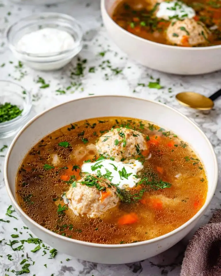 Romanian Meatball Soup (Ciorba de Perisoare) Recipe