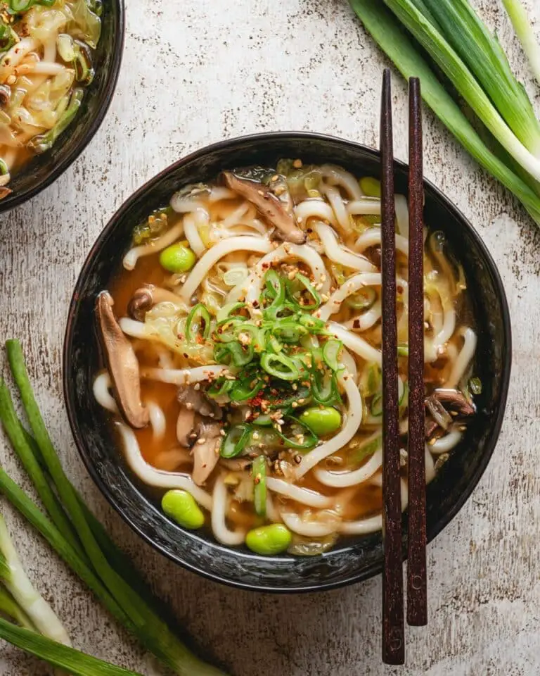 Udon Noodle Soup with Miso Broth Recipe