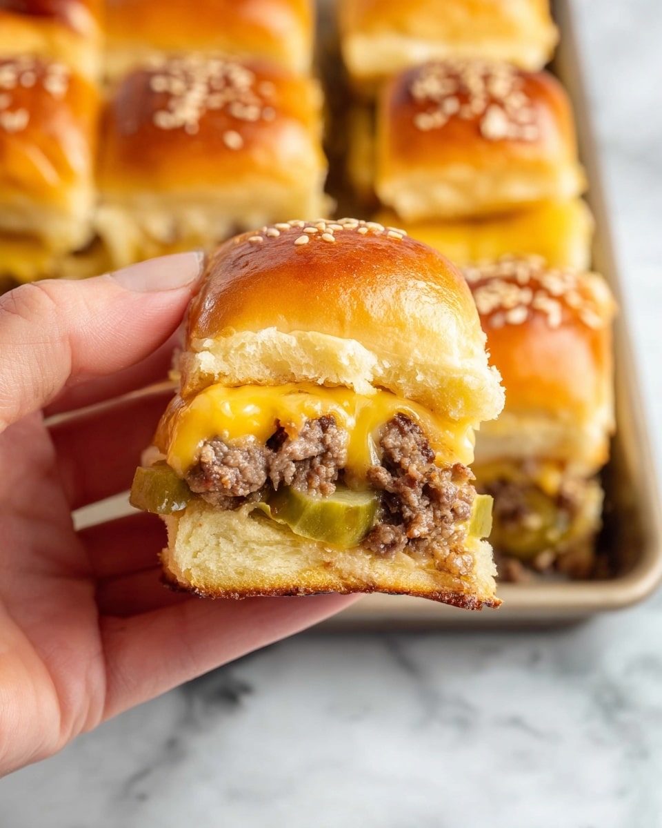 Hawaiian Roll Cheeseburger Sliders Recipe - Recipe Image