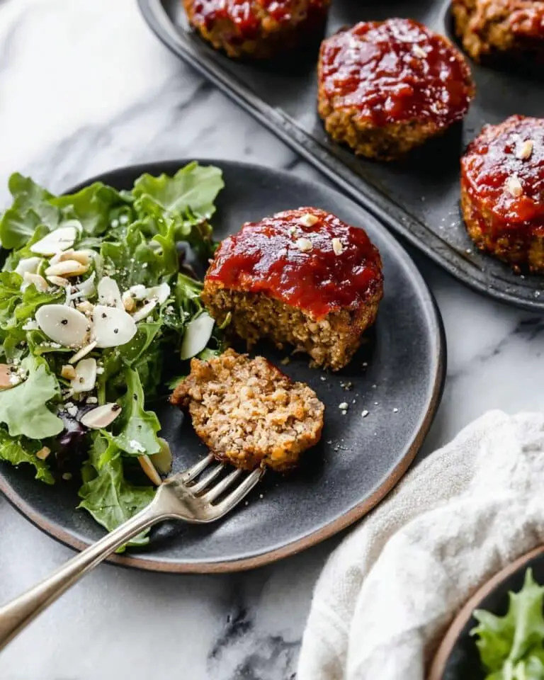Mini Meatloaf with Barbecue Sauce and Mustard Glaze Recipe