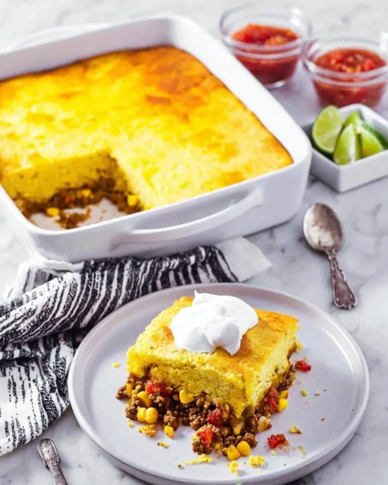 Easy Cheesy Cornbread Taco Casserole Recipe