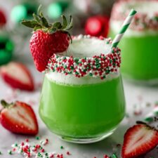 Grinch Punch with Green Hawaiian & Lime Sherbet Recipe-image