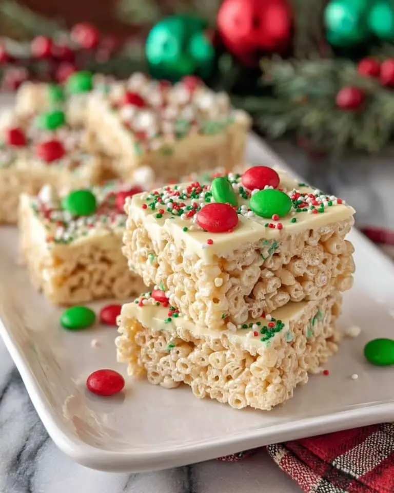 White Christmas Marshmallow Rice Bubble Slice Recipe