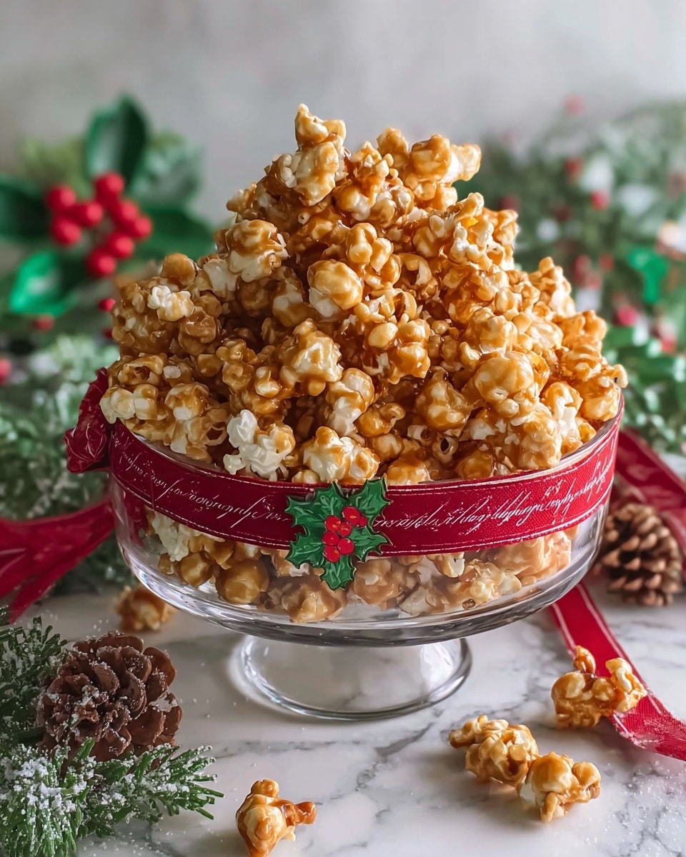 Christmas Spiced Caramel Popcorn Recipe