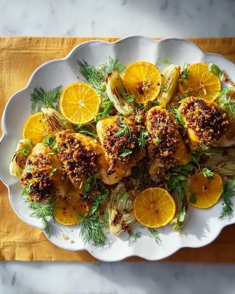 Orange Chicken Roast with Fennel and Shallots Recipe