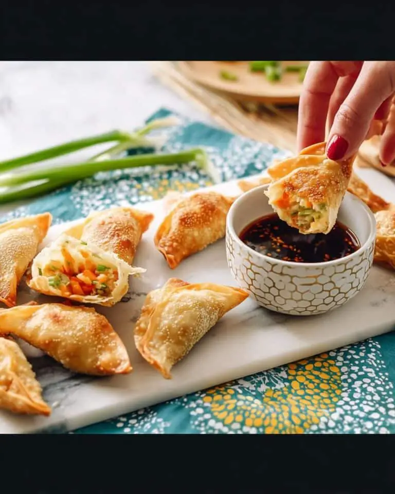 Crispy Crab Rangoons with Sweet Chili Dipping Sauce Recipe