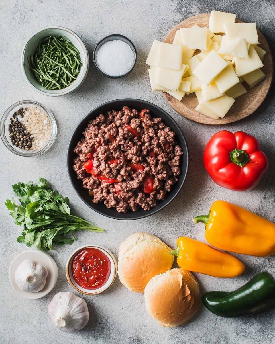 Philly Cheese Steak Sloppy Joes Recipe - Recipe Image