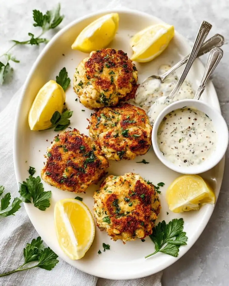 Crab Cakes with Lemon-Dijon Mayonnaise and Tartar Sauce Recipe