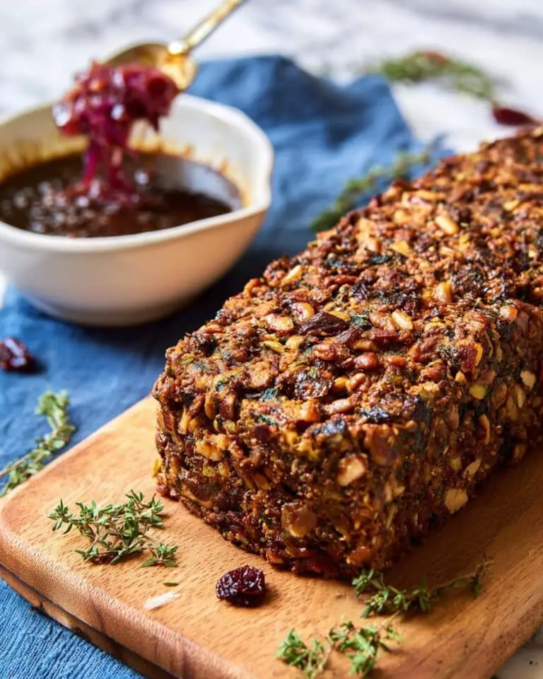 Christmas Nut Roast with Mushroom Gravy Recipe