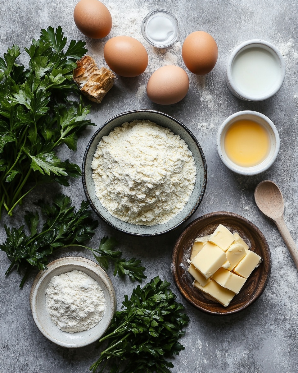 The image shows a close-up of nine soft bread rolls baked together in a square shape on a white marbled surface. Each roll is golden brown on top with a shiny texture, sprinkled evenly with small green parsley pieces and white garlic bits. One roll near the center is pulled slightly away from the others, showing a fluffy, light-colored inside. The rolls are packed tightly, creating rounded tops that touch each other. photo taken with an iphone --ar 4:5 --v 7