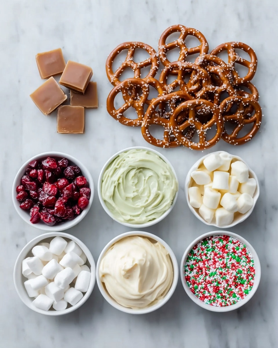 Christmas Caramel Pretzel Bites Recipe - Recipe Image