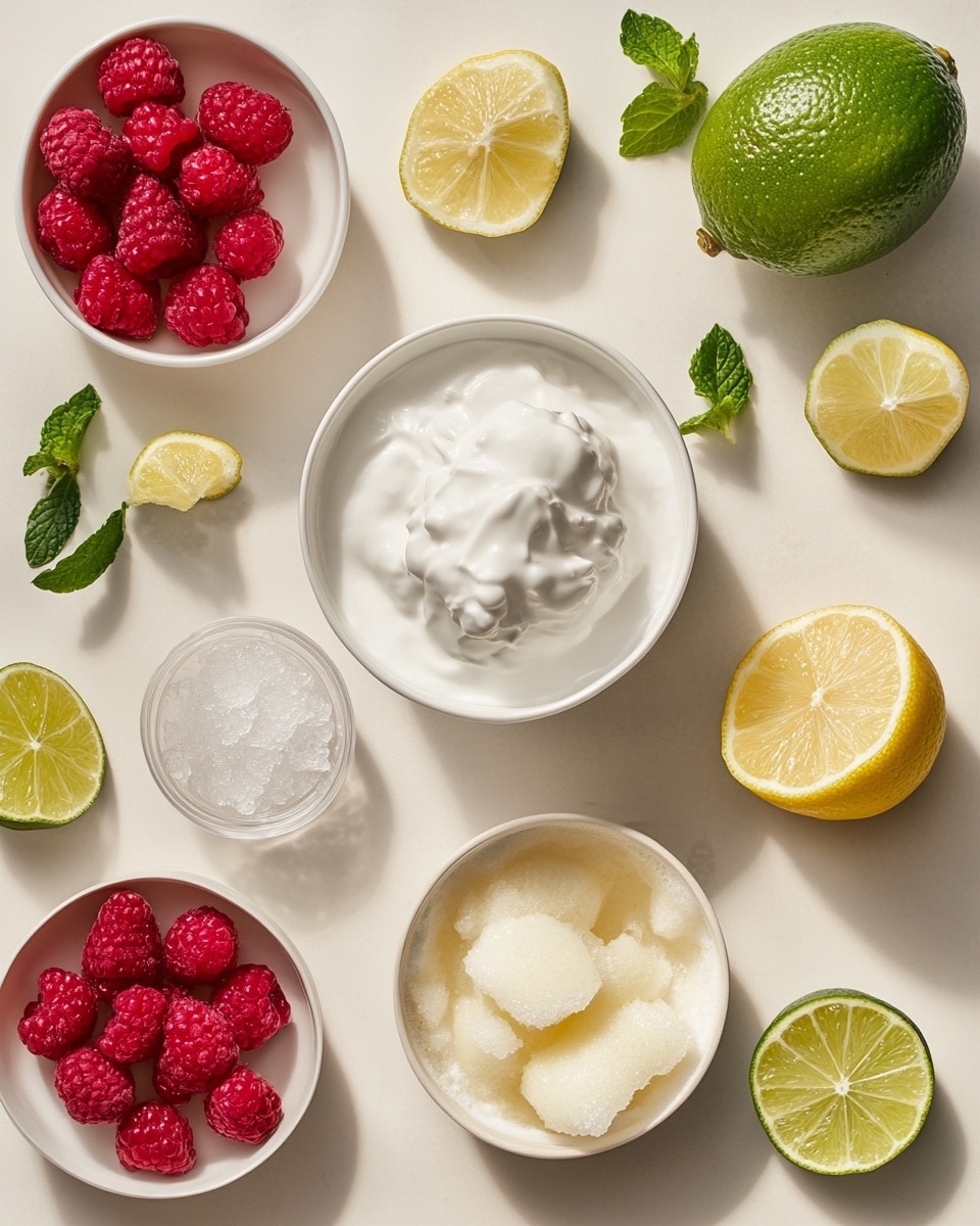 A clear round glass bowl filled with three layers of colorful gelatin scoops floating in a creamy, pale yellow liquid layer. The gelatin scoops are irregularly shaped and come in bright pink, green, and orange colors, scattered evenly across the top with some partially submerged in the creamy layer that has a slightly frothy texture. The bowl is placed on a white marbled surface, next to a white cloth with black stripes and part of a glass jar with a white and black zigzag straw visible at the top left. Photo taken with an iphone --ar 4:5 --v 7