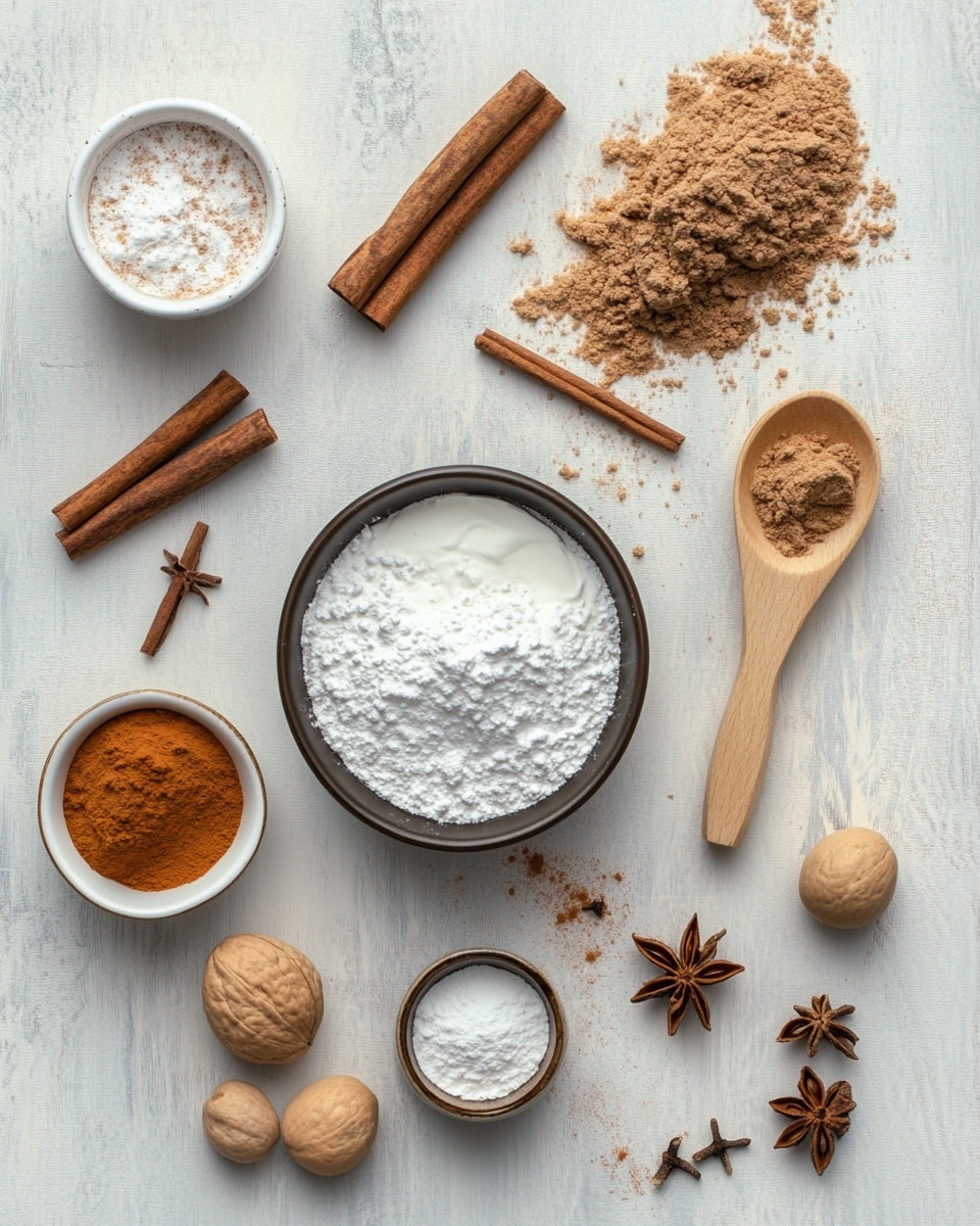A red cup filled with a dessert has a tall swirl of white cream on top, dusted with light brown powder. The cup sits on a small wooden board with two cinnamon sticks next to it. The background is a bright red cloth scattered with green beads, cinnamon sticks, and beige dried flowers. The setting is warm and festive. Photo taken with an iphone --ar 4:5 --v 7