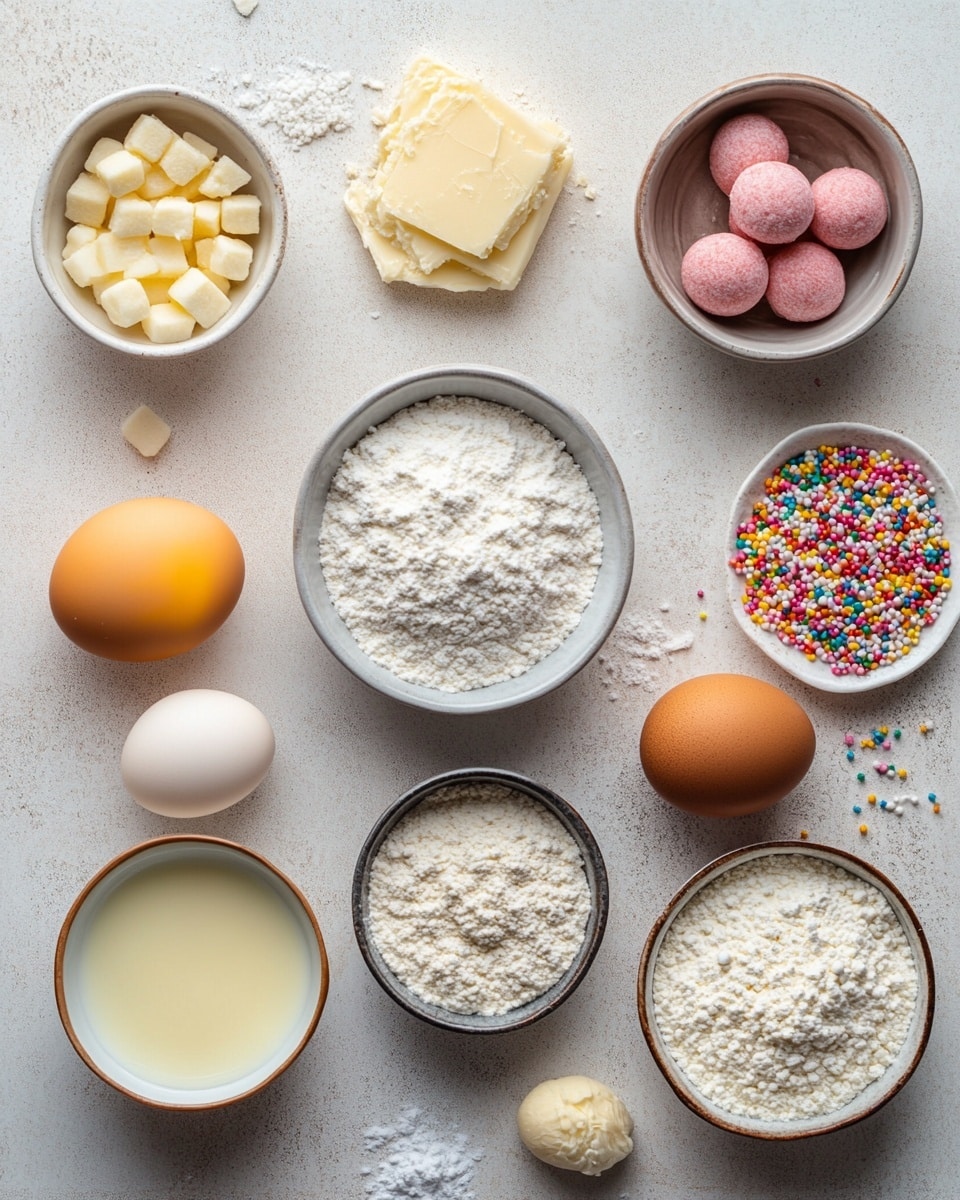 This image shows a variety of Christmas cookies on a metal cooling rack over a white marbled surface. There are snowflake-shaped cookies with a smooth white icing layer topped with white sugar crystals. Tree-shaped cookies have a solid layer of bright green icing decorated with blue sprinkles and a small yellow star at the top edge. Candy cane-shaped cookies feature alternating red and white stripes of glossy icing. Star-shaped cookies have a solid white icing layer sprinkled with golden sugar crystals. The cookies sit next to a white plate with more star-shaped cookies. Photo taken with an iphone --ar 4:5 --v 7
