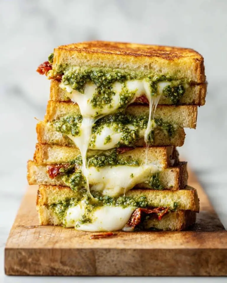 Mega Chicken Pesto Grilled Cheese Sandwich Recipe