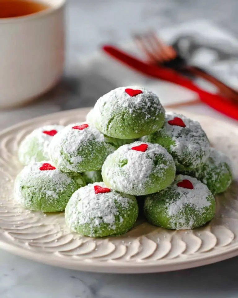 Grinch Snowball Cookies Recipe