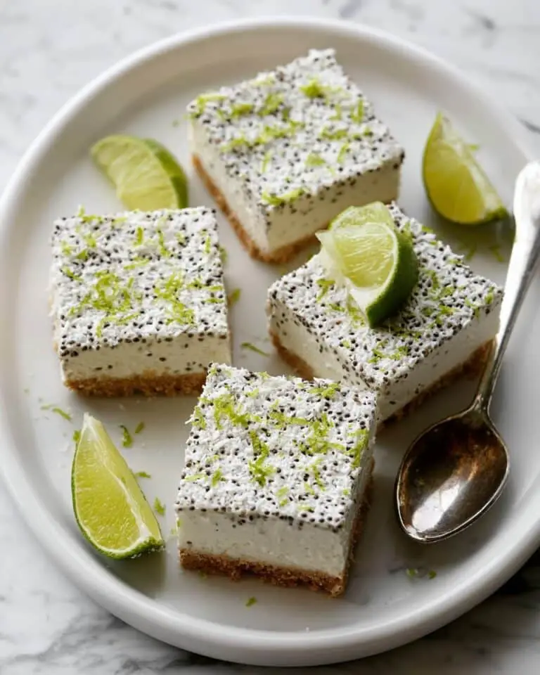 No-Bake Chia Pudding Bars with Zesty Coconut Lime Flavor Recipe