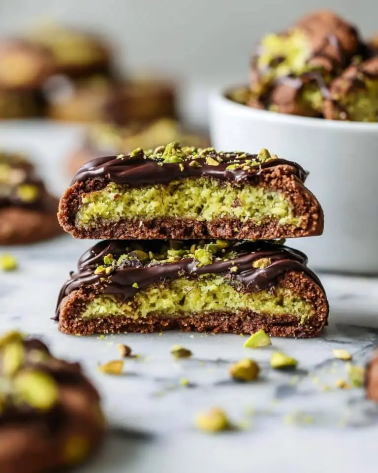 Dubai Chocolate Cookies with Pistachio Cream and Kataifi Filling Recipe