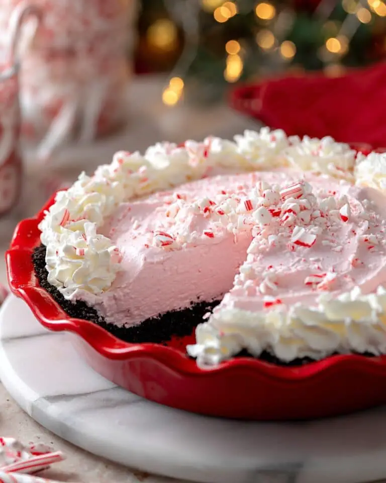 No Bake Christmas Peppermint Pie Recipe