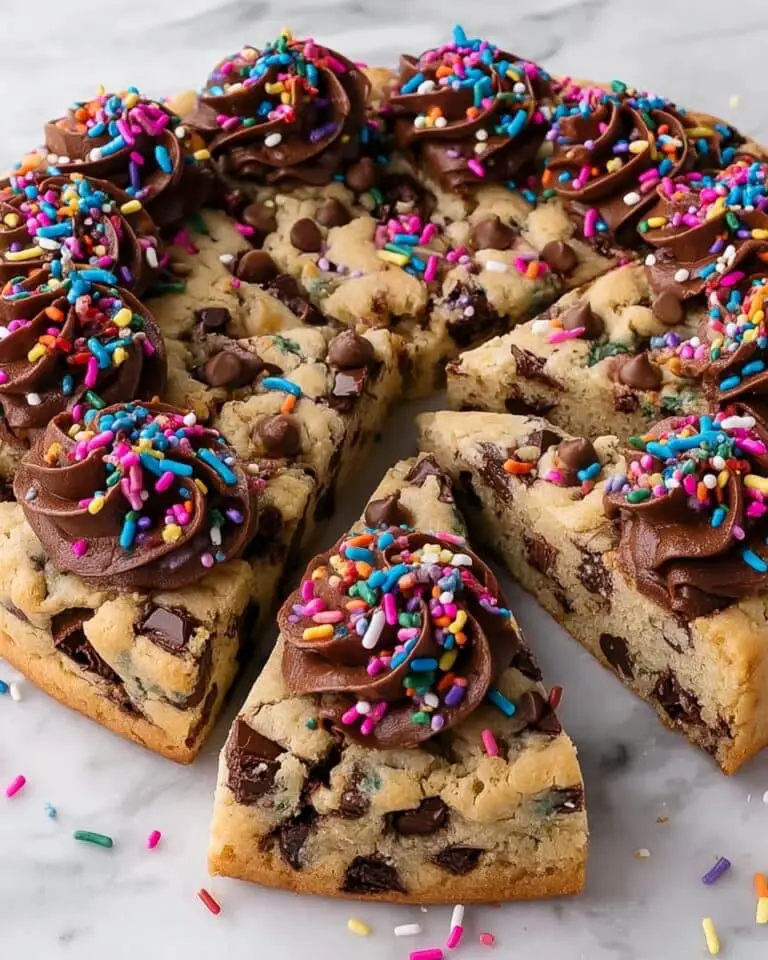 Chocolate Chip Cookie Cake with Rich Chocolate Frosting Recipe