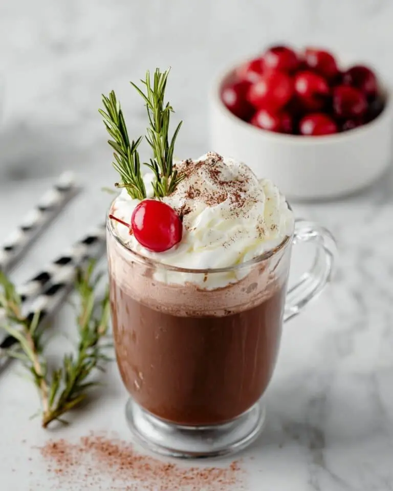 Drunken Rudolph: Bailey’s Hot Cocoa with Vanilla Ice Cream and Fireball Recipe