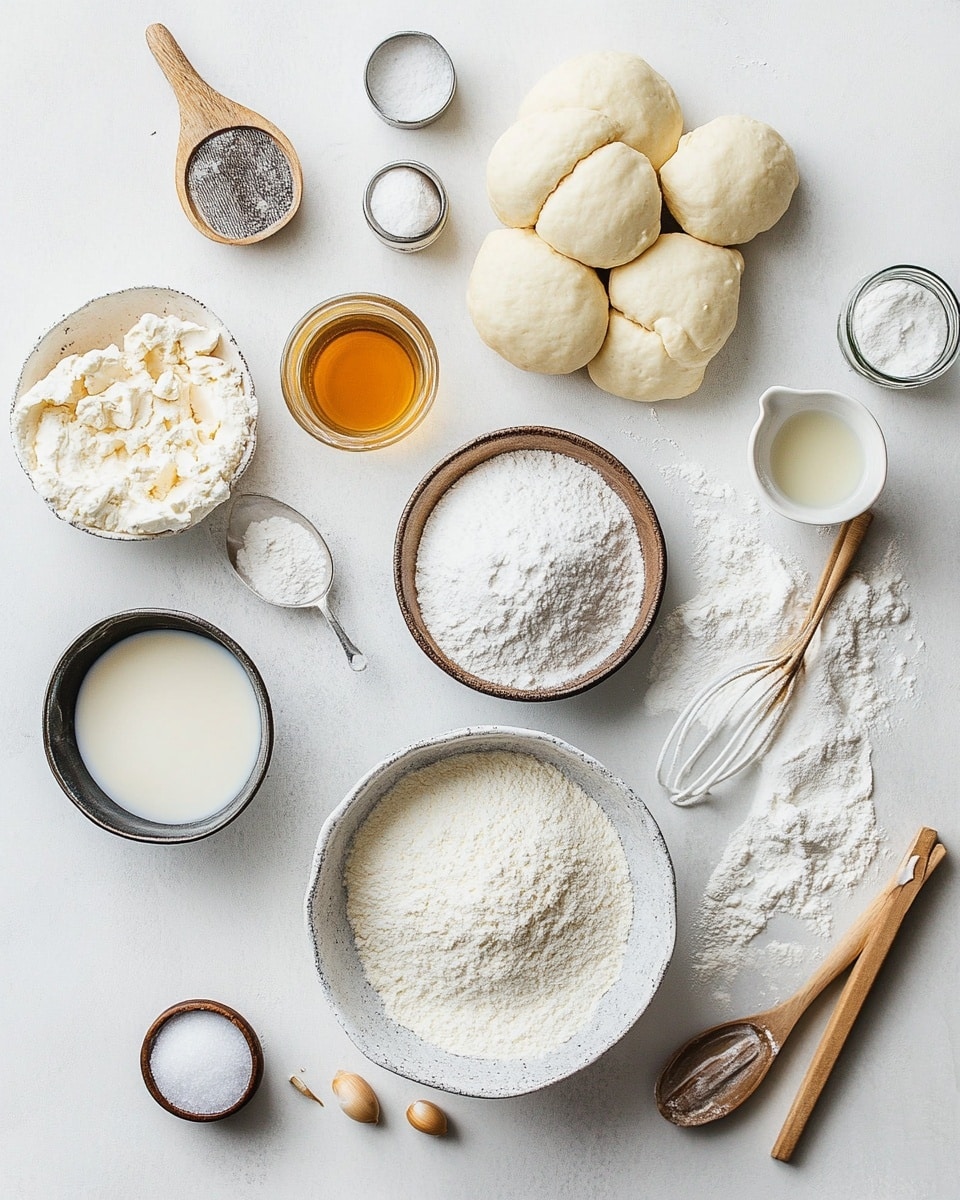 The image shows a wreath made of many small, round doughnut holes covered in a light glaze giving them a shiny, light beige and slightly golden color. They are stacked in two visible layers forming a ring on a white plate. The doughnut holes are dusted with white powdered sugar and decorated with small, colorful round sprinkles in red, yellow, green, and pink, scattered evenly across the wreath. The plate sits on a bright green charger and is placed on a white marbled surface. A red and white striped cloth is partly visible on the upper side, adding a festive touch. photo taken with an iphone --ar 4:5 --v 7