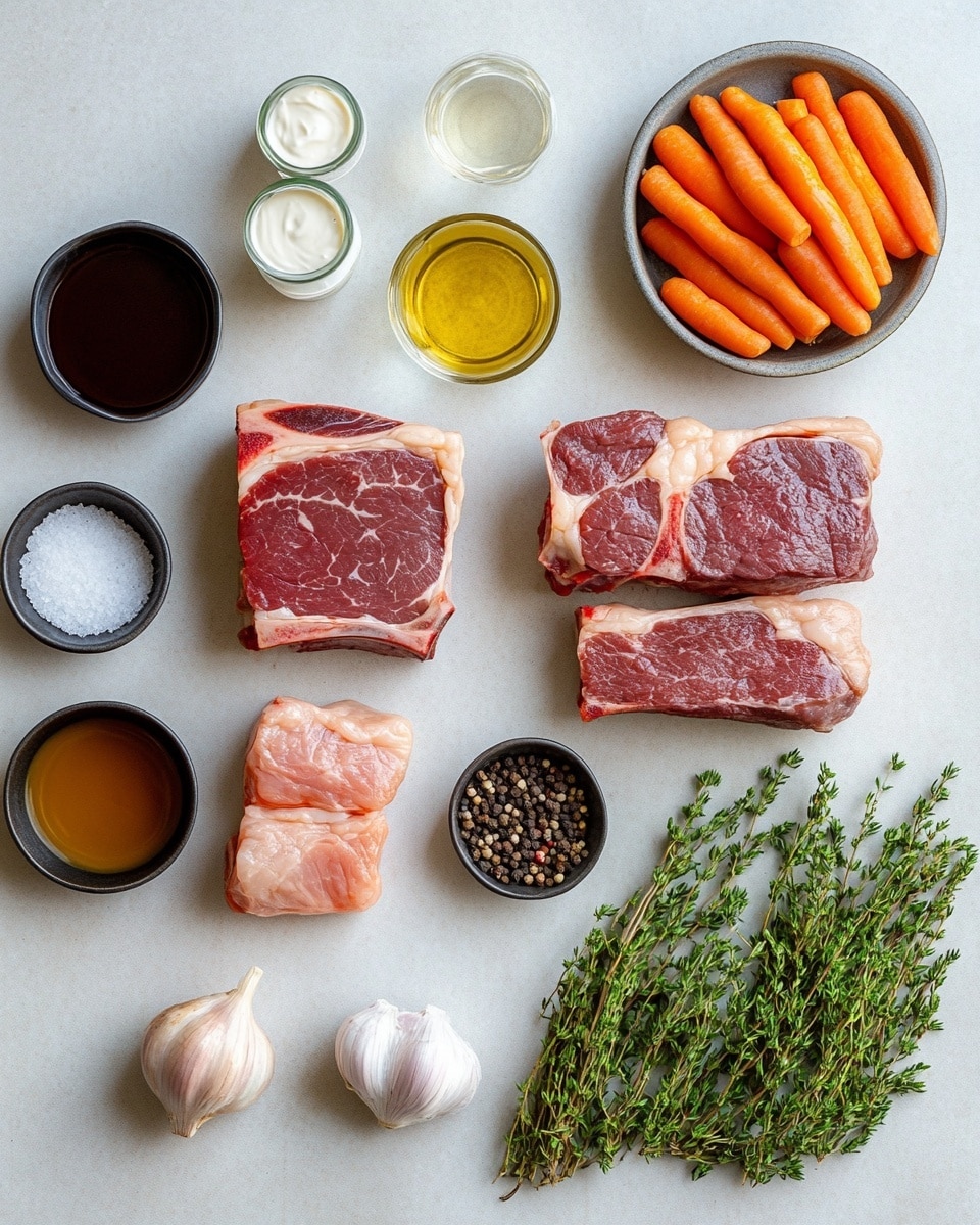 The image shows a single large piece of roasted meat with a deep brown and slightly charred crust, full of roasted textures and herbs visible on the surface. It rests on a wooden cutting board with a sprig of fresh green rosemary beside it, adding a touch of color. The roast’s surface shows layers of caramelized fat and meat with a rich, browned look. The wood board has a light honey tone with knife marks and some dark roasted juices around the meat. The background is a white marbled texture. photo taken with an iphone --ar 4:5 --v 7