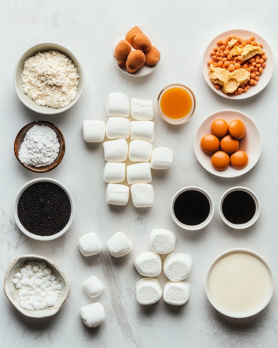 The image shows several round sugar cookies on a white marbled surface, each topped with white icing shaped like a melting snowman. Each cookie has two colorful candy buttons in red, blue, green, or orange placed in the middle of the white icing layer. A white powdered marshmallow is placed on top of the icing as the snowman’s head, with tiny black eyes and an orange triangle nose drawn on it. Thin black lines with three small branches on each side are piped on the icing to look like snowman arms. The cookies are arranged loosely, showing the melting snowman design clearly. photo taken with an iphone --ar 4:5 --v 7