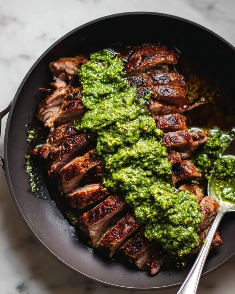 Christmas Flank Steak with Chimichurri Sauce Recipe