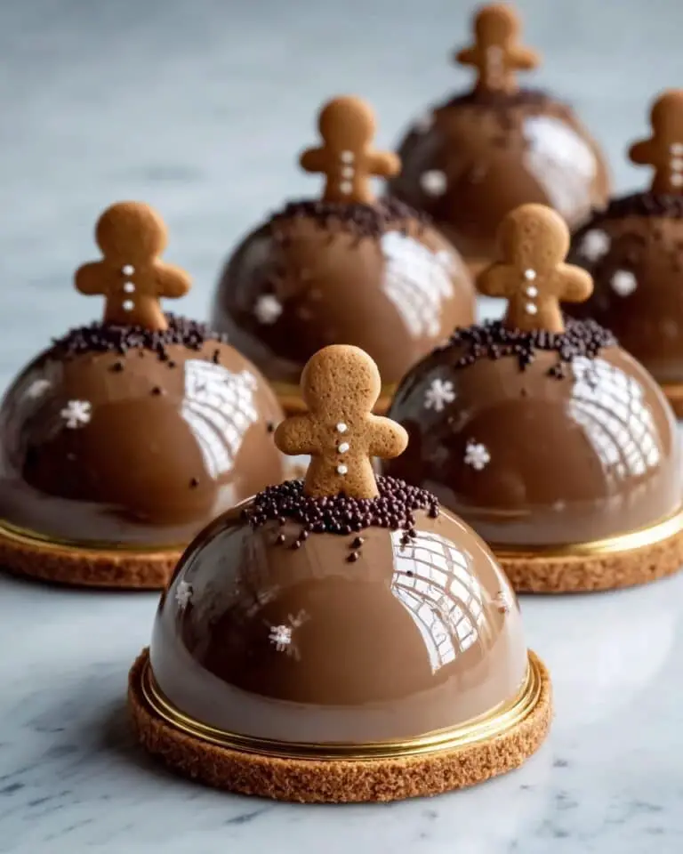 Christmas Gingerbread Latte Mousse Domes Recipe